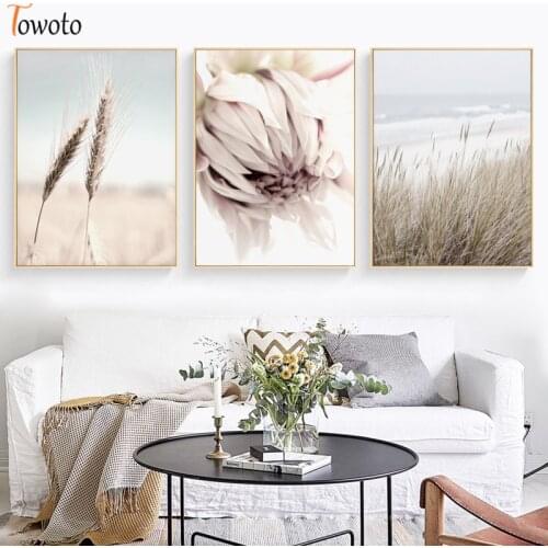 Botanical Plant Print Neutral Nature Posters and Prints Nordic Poster 50x70 Floral Canvas Painting Modern Wall Art Scandi Decor