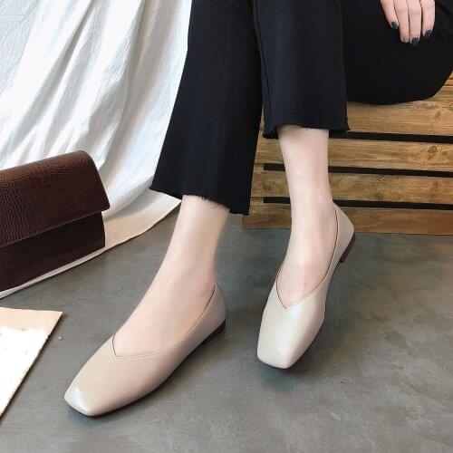 Women Ladies Sandals Slip On Flat Sandals Casual Shoes Solid Loafer Female frosted face pointed plain flat shoes single shoes