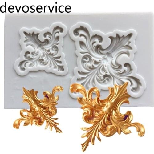 Symmetrical Totem Cake Border Silicone Fondant Molds Cake Decorating Tools Chocolate Gumpaste Mould Kitchen Accessories