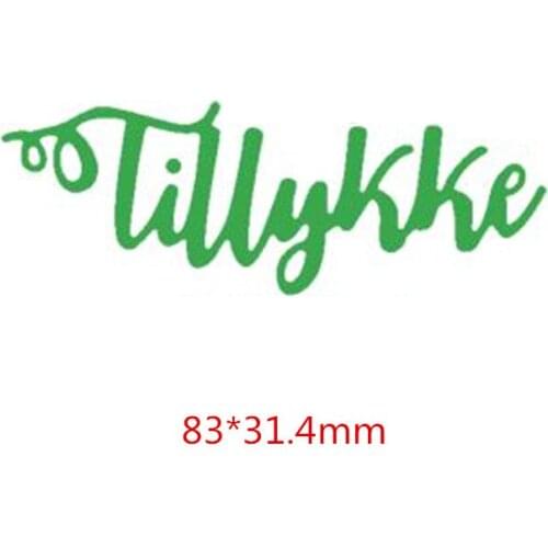 Tillykke Danish Word Die Cuts For Card Making Danish Word Tillykke dies scrapbooking metal cutting dies new 2019