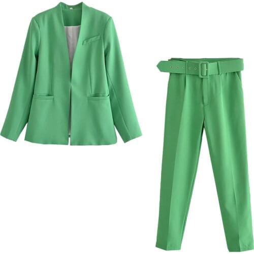 UETEEY Women's Business Trouser Suits