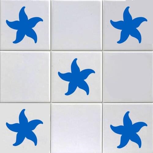 STARFISH Tile Stickers Bathroom Star Fish Vinyl Wall Art Car Decal 2 Size 20 Color Choose