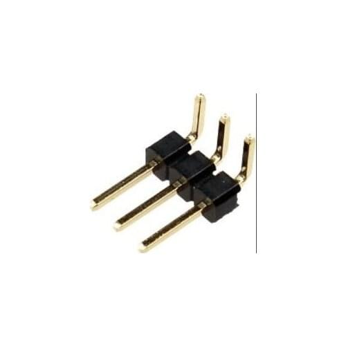 100Pcs/lot 2.54mm 1*40p 90 degree Right angle Single Row Male R/A Pin Header Positive/Reverse PCB Board Connector Pinheade