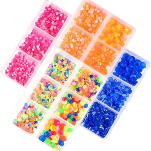 1200pcs Mix Sizes стразы для ногтей Neon Hot Fix Rhinestones Crystal Nail Art Rhinestones Glass Strass for DIY Decoration A17