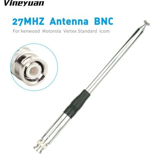 130CM/51.18inch 27MHz CB Radio Telescopic Antenna BNC Male Connector Radio Antenna for Kenwood ICOM Motorola IC-V8 IC-V80 IC-V82