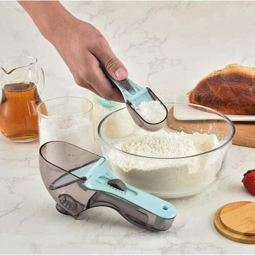 3 Pcs Adjustable Measuring Cups and Spoons Sets Large Tablespoon Small Teaspoon Measurements for Solid Powder Liquid