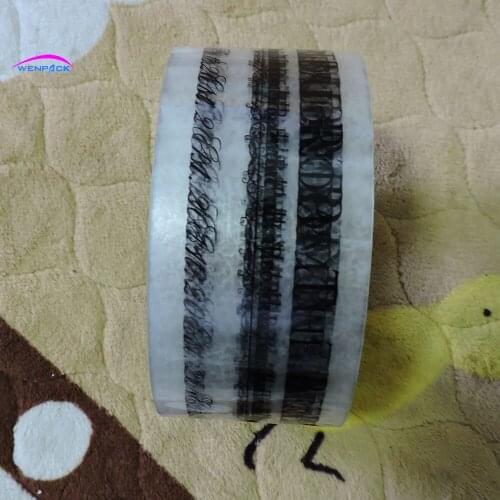60mmx100M custom printed logo clear sealing gift adhesive tape