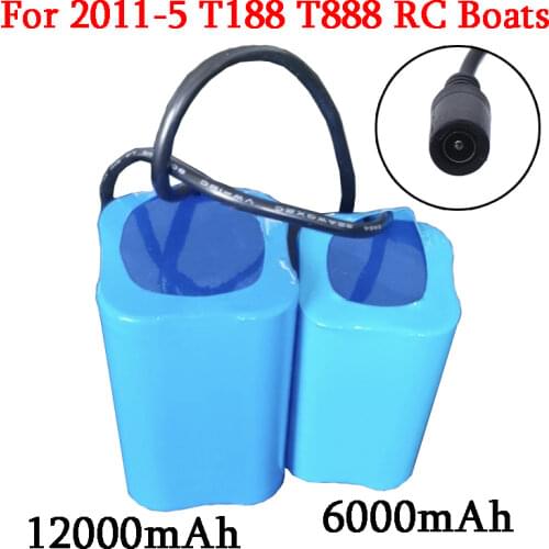 7.4V Battery For T188 T888 2011-5 V007 C18 Remote Control RC Fishing Bait Boat Parts 2S 7.4V 6000mah/12000mah battery for T188