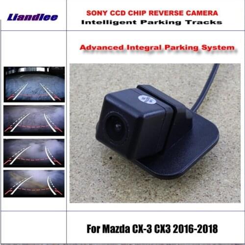 Car Reverse Rear Camera For Mazda CX-3 CX3 2016-2018 Intelligent Parking Tracks Backup NTSC RCA AUX CAM