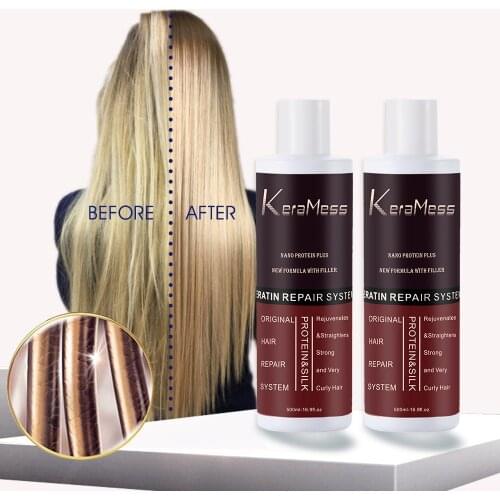 Wholesale Brazilian Keratin Hair Treatment Set Straightener Straightening Smoothing For Curly Hair With Keratin Shampoos And Con