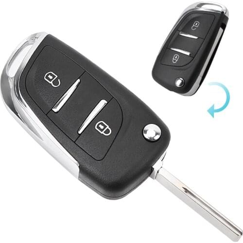 Key Fob Case For Peugeot 107 207 307 307S 308 407 607 2BT DKT0269 2 Button Remote Car Key Shell Flip Folding Car-styling