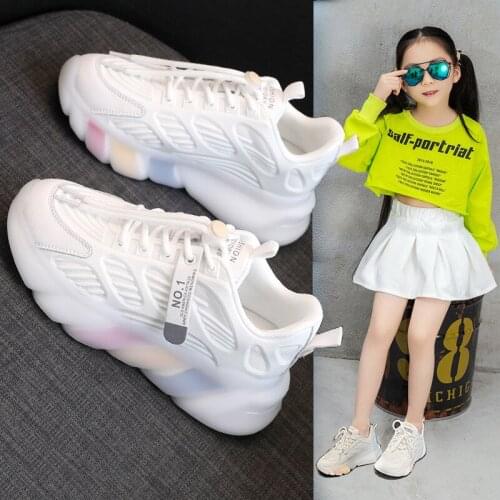 Children Sneakers Girls and Boys Casual Shoes High Quality Mesh PU Leather DESIGN SHOES BREATHABLE KIDS RUNNING School SHOE