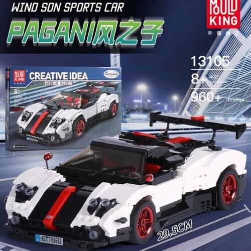 Mould King Creative Toys Electric Series The Paganis Zonda Cinque Roadster Car Model Building Blocks Bricks Kids Toys Gifts