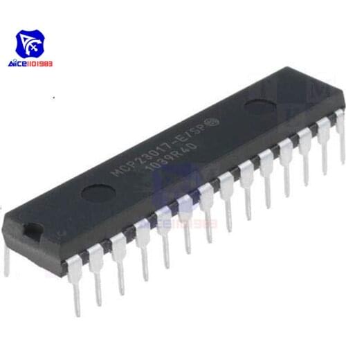 IC Chips MCP23017-E/SP DIP-28 MCP23017 16-Bit I/O Expander with I2C Interface IC Original Integrated Circuits