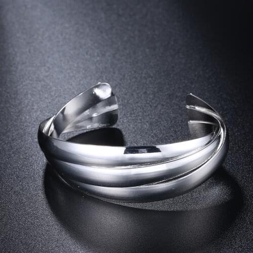 Retro Weave bangles 925 Sterling Silver cuff Bracelets for Women Jewelry Fashion Wedding Party Girl student Christmas Gifts