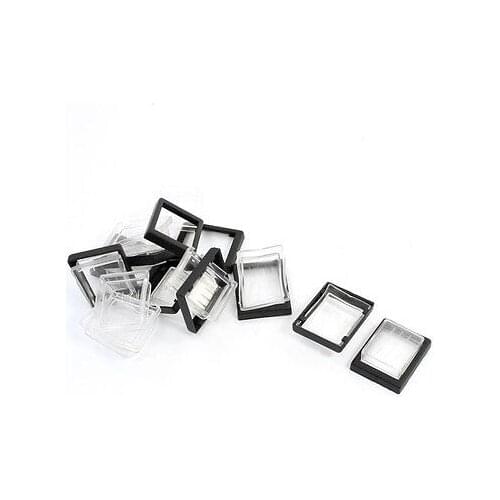 10pcs KCD2 Series Rocker Switch Spare Part Waterproof Cap Black Clear