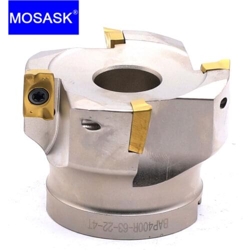 MOSASK BAP400R 125 mm CNC Cutting Steel Precision Right-Angle Clamped End Mill APMT 1604 Face Milling Cutter