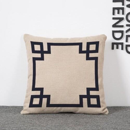 One side cushion cover home decorative pillows printed with geometric Retro H square size 45x45cm pillow covers pillowcase