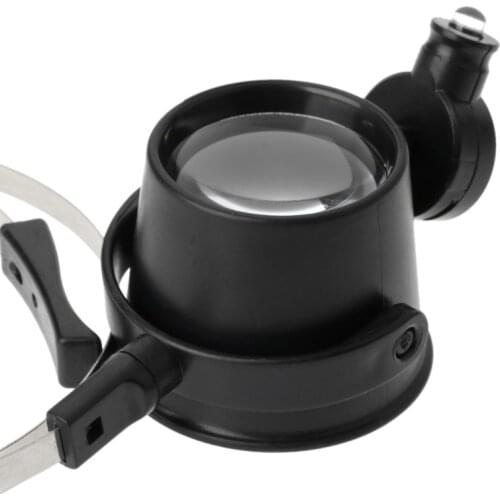 Practical 15X LED Hands Free Eye Loupe Jewelry Watch Repair Magnifier Headband J78F
