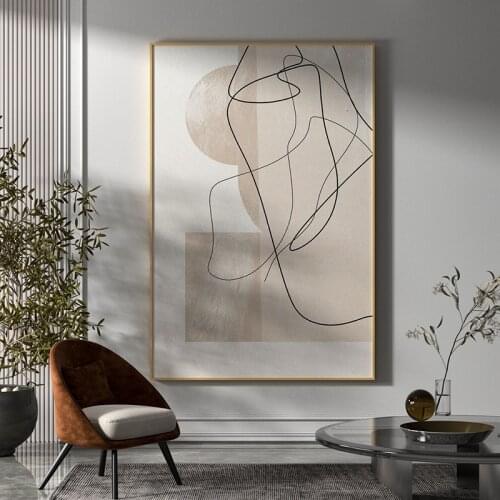 Hand Painted Abstract Painting Wall Art Canvas Painting Line Art Modern Minimalist Painting Canvas Art Home Decor Begei Painting