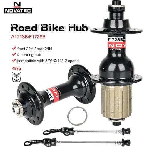 Novatec Hub A171SB A172SB Road Bike Disc Card Brake 20H 24 Holes Road Bicycle Bearing Hubs 8/9/10/11/12 Speed Bicycle Parts
