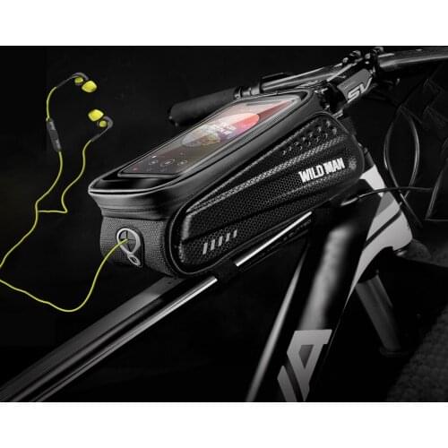 Bike Bag Cycling Phone Front Frame Bag Waterproof Bicycle Phone Mount Pouch Phone Case Holder Compatible with iPhone 11 Plus XS