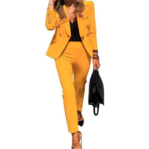 YINGAICONG Women's Office Trouser Suits