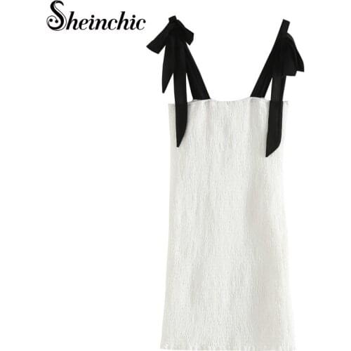 Korean Fashion White Summer Dress 2021 Women Sexy Spaghetti Straps Mini Party Dresses