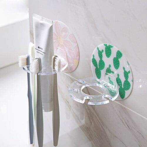 1Pcs Bathroom Toothbrush Holder Multicard Slot Toothpaste Storage Rack Toilet Shaver Tooth Brush Dispenser Organizer Kids Tooth