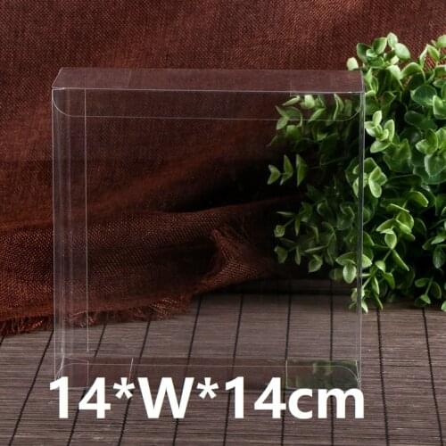 14*W*14cm Transparent PVC Gifts Box Candy Box Jewelry Packaging Wedding Party Favor Bridal Sweet Supplies Accessories Favor