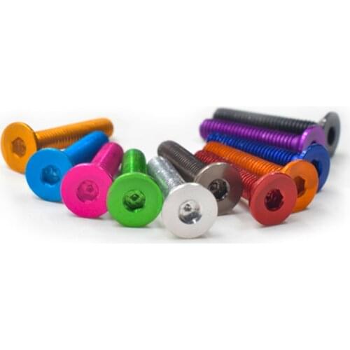 3pcs M8 7075 colored aluminum alloy anodizing Allen round head screw hex socket hexagon socket pan bolt 16mm-40mm length
