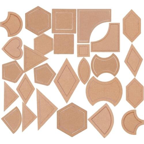 54 Pieces Assorted Acrylic Quilting Templates for DIY Quilt Patchwork Sewing