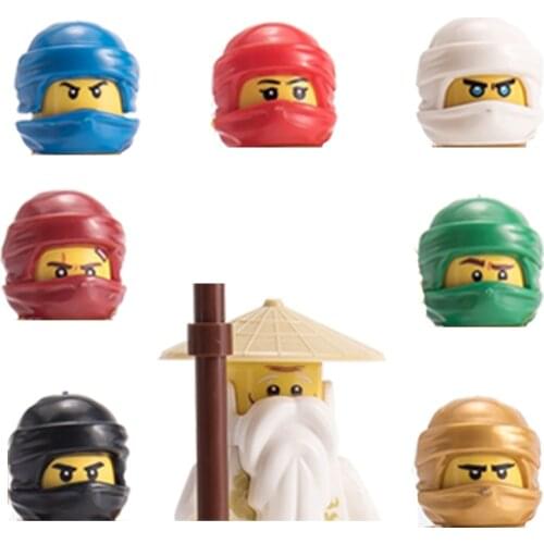 8Pcs/set DIY Ninja Action Figures Building Blocks Skeleton Soldiers Warrior Samurai Anime Movie Assembled Mini Bricks Toys Kids