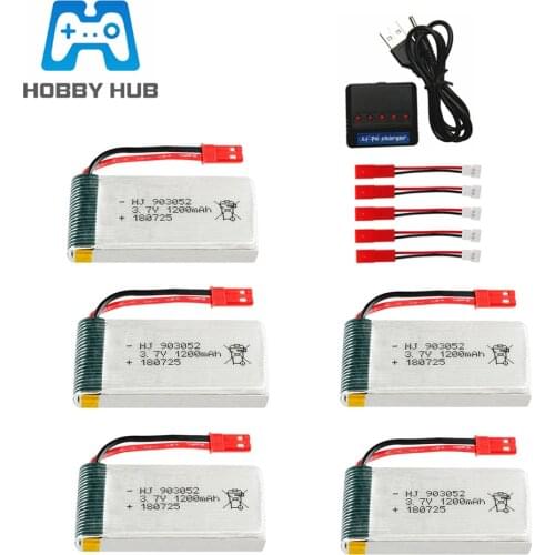 3.7V 1200mAh lipo Battery for H11D H11C Remote Control Helicopter Airplanes batteries 3.7 v 903052 JST Plug and charger set
