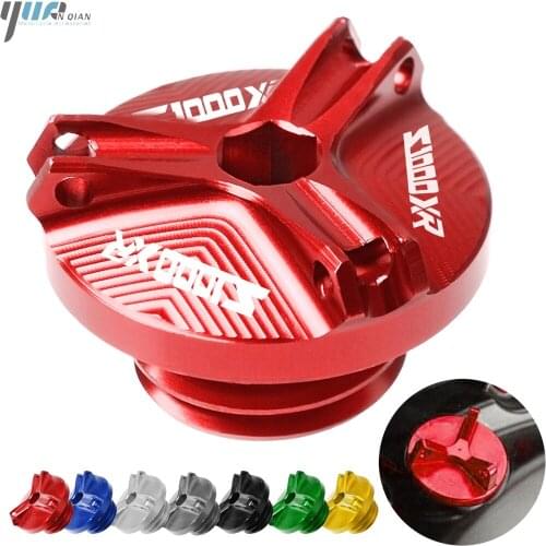Motorcycle Aluminum Engine Oil Filter Cup Plug Cover Screw For BMW S1000R S1000XR 2014-2020 2019 2018 2017 2016 2015 S1000 R/XR