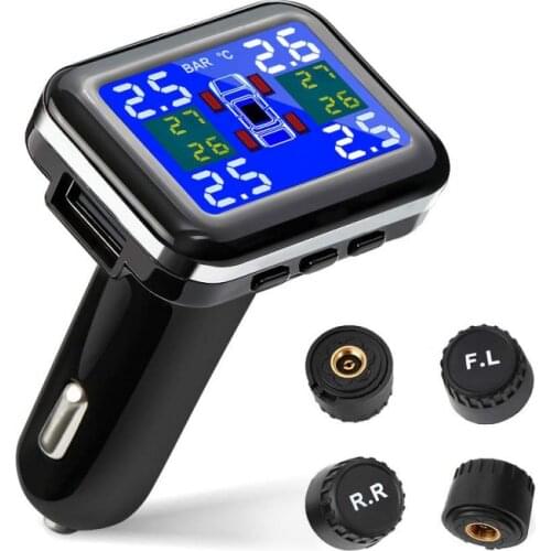 12V USB socket Auto Wireless Universal TPMS Tire Pressure Sensor Tire Pressure Monitoring System