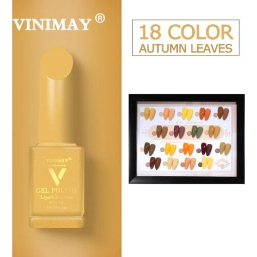 VINIMAY 18 Color Set Yellow Gel Nail Polish Varnish Nail UV Soak Off Gellak Gelpolish Nail Art Primer Manicure Nails Gel Lacque