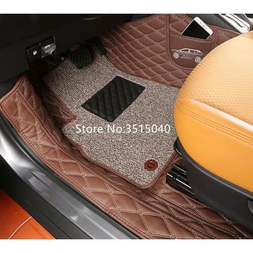 2 Colors Leather Wire Mats Special Car Floor Mats Custom Fit For Nissan Kicks 2017 Auto Accessories Car Styling Carpet Cover