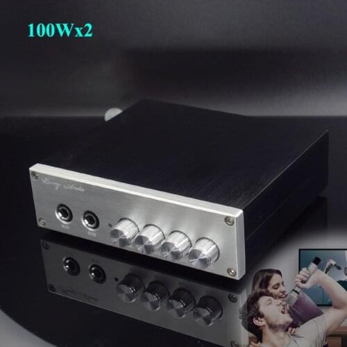 KYYSLB 4-8 Euro Home audio amplifier HD Karaoke PT2399 +TPA3116 Dual 100W*2 Amplifier With microphone jack