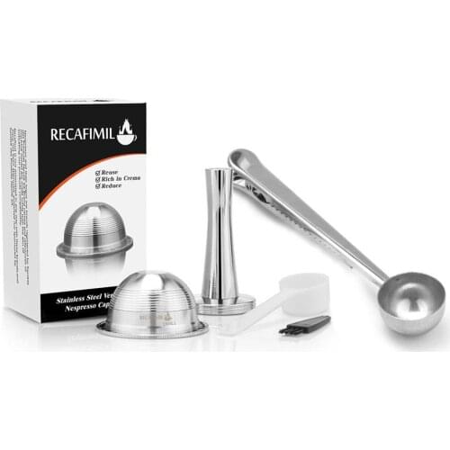 Stainless Steel Reusable Coffee Capsule Permanent Coffee Pod Holder for Nespresso Machines Business Birthday Coffeeware Gift