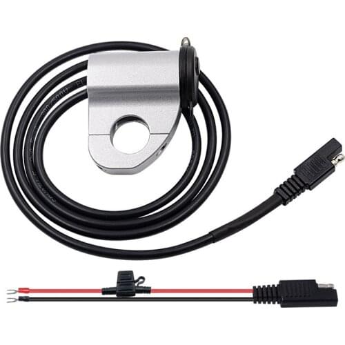 Motorcycle Waterproof Mobile Phone Charger with Digital Display Voltage 2.4A Car USB Fast Charge with Power-off Switch