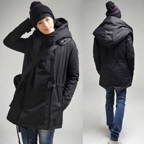 Mens Long Winter Coat 2017 Hot Fashion Men Hooded Overcoat Long Thick Padded Jackets Oversized M-5XL Man Jacket Winter Warm T285