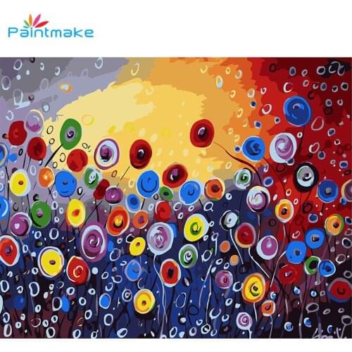 Paintmake Abstract circles DIY Painting By Numbers Oil Hand Painted On Canvas Home Room decoration Painting Art Picture