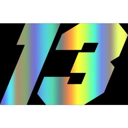 S51615# Various Sizes/Colors Car Stickers Vinyl Decal Number 13 Motorcycle Decorative Accessories Creative