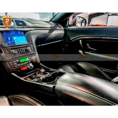 Real Dry Carbon Fiber 2012-2013 Maserati GT GTS GC central control shift trim panel car decoration Perfect installation position