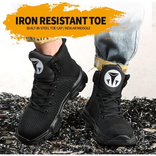 ZEEKSON 2021 New Lace-up Martin Boots High-top Mens Shoes Non-slip Safety Mens Boots Retro Tooling Boots Short Boots Tide