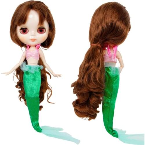 One Set Princess Doll Dress Fairy Tale Mermaid Tail Wedding Party Gown Bar Top Fishtail Clothes for Kurhn Doll Accessories Toy