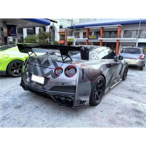 For Nissan GTR R35APR style carbon fiber perforated rear wing, fixed wing, spoiler, auto parts