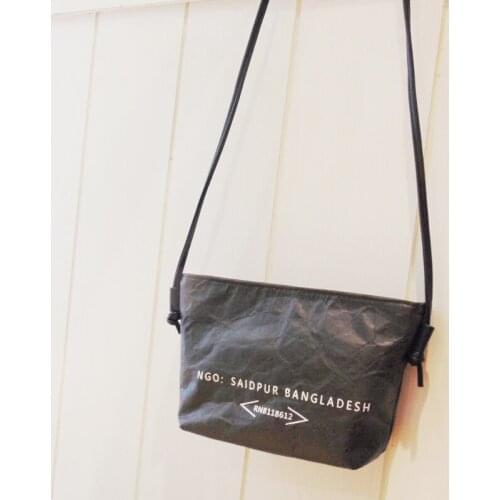 Retro Washed Soft Kraft Paper Women Bags Mini Dupont Paper Womens Shoulder Messenger Bag Fashion Solid Mobile Phone Bags