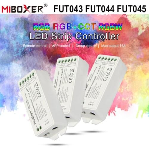 RGB RGBW RGB+CCT LED Strip Controller FUT043 FUT044 FUT045 Miboxer 2.4GHz Wireless Led Strip Light Dimmer Smart App Control